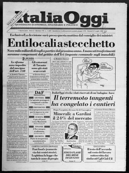 Italia oggi : quotidiano di economia finanza e politica